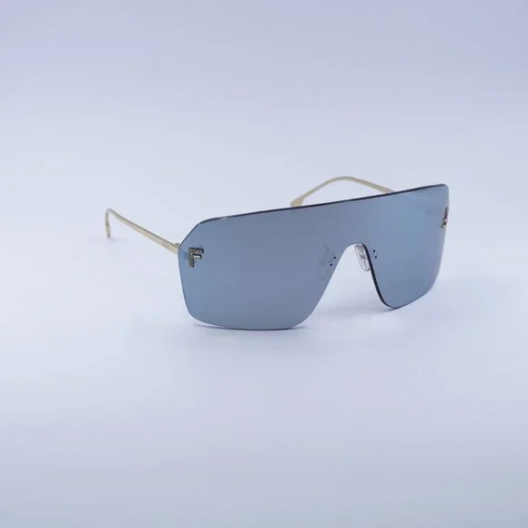 Fendi FE4121US 30X Sunglasses Endura Gold Shield Frame, Blue  display picture 3